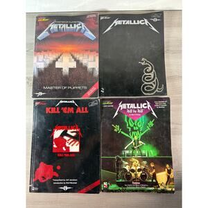 Metallica Guitar Tab Book Lot of 4 Master of Puppets, Black Album, Kill ’Em‎ All